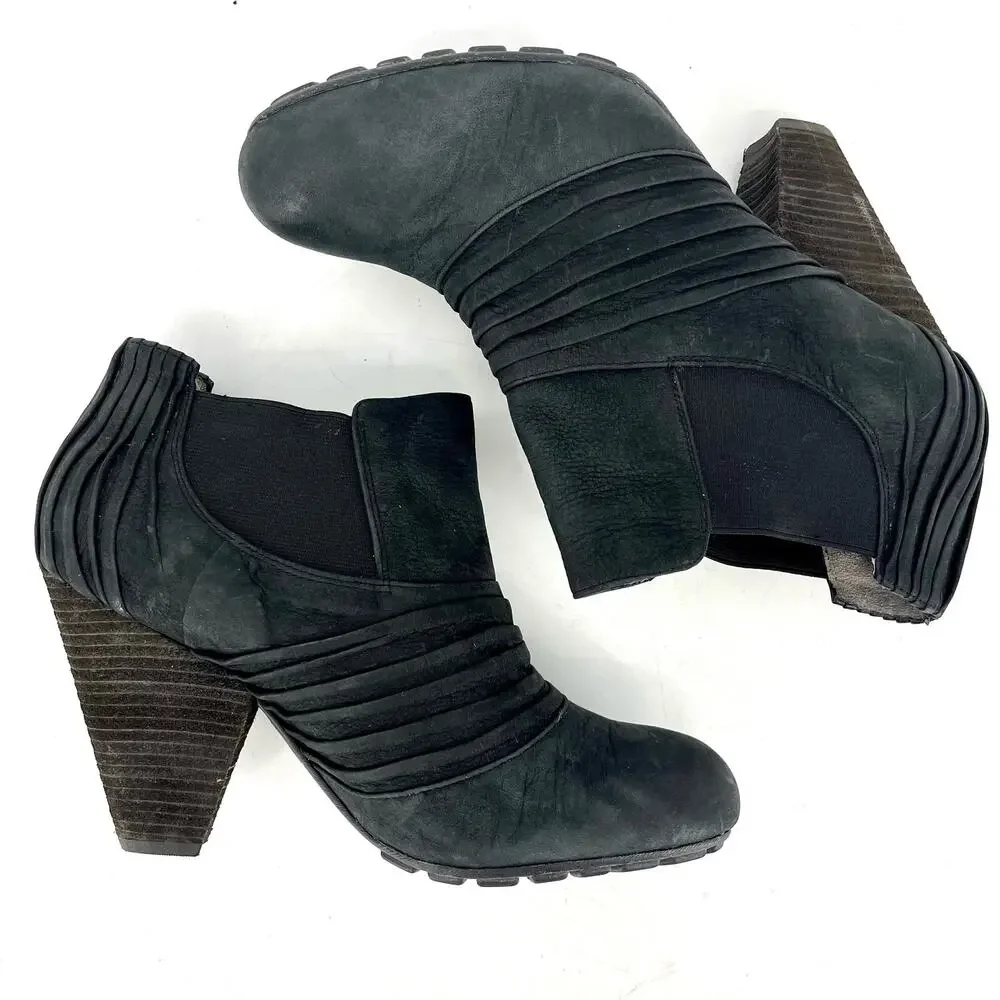 Vince Camuto Bronco Bootie Ankle Leather Black Size‎ 10B